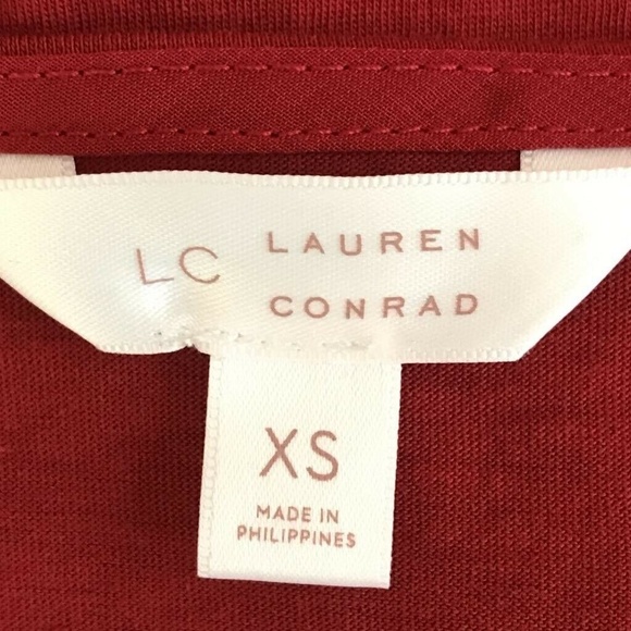 Lauren Conrad Swiss Dot Smocked Blouse Floral XS - Picture 7 of 8